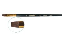 Кисть колонок №10 плоская Roubloff "1127" длинная ручка, матовая