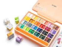 Набор гуаши HIMI 48 цветов по 12 грамм, персиковый