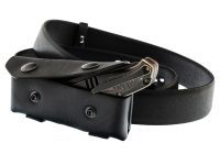 Чехол на кнопках горизонтальный для складного ножа на пояс, 120 мм, 2 кнопки