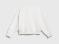 Свитшот с объёмным принтом для девочек, Белый