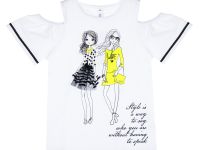 Фуфайка трикотажная для девочек (футболка)