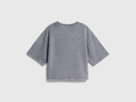 Футболка с принтом для девочек, Серый