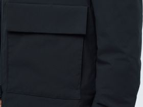 Утеплённая парка с накладными карманами, Черный