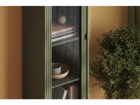 Витрина Трейвис 1-48x205 Оливковый