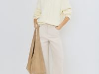 Джемпер с косами, Бежевый