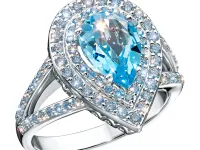 Кольцо из белого золота с топазом э4771кц06210422