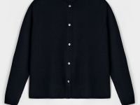 Кардиган приталенного силуэта с округлой горловиной