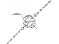 Браслет из серебра с бриллиантом э0601бр06210513