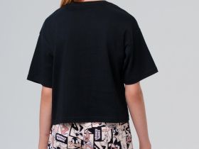 Комплект трикотажный для девочек: фуфайка (футболка), шорты