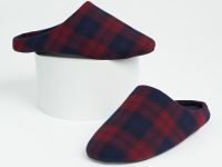 Тапочки в клетку, Синий