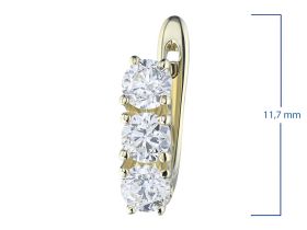 Серьги из желтого золота с бриллиантами э0301сг04164000