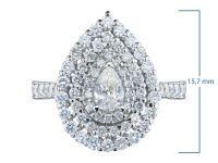 Классическое кольцо из белого золота с бриллиантами э4001кц12163300