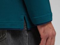 Поло из хлопка пике с длинным рукавом