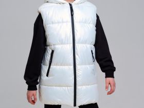 Жилет текстильный с полиуретановым покрытием для девочек