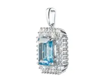 Подвеска из белого золота с топазом э4771пд08220460