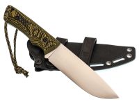 Нож Pocket Wolf Универсал конвекс, сталь AUS10Co, рукоять G10, желтый