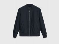 Утеплённый бомбер, Синий