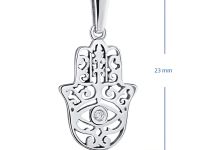 Классическая подвеска из белого золота с бриллиантом э4701пд05184300