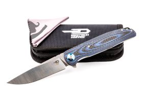 Складной нож Bestech Knives ASCOT, D2, Черно-синий карбон