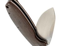 Складной нож Petrified Fish Terra, сталь D2, рукоять микарта, коричневый