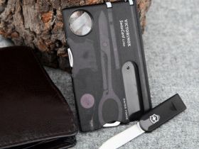 Швейцарская карта Victorinox SwissCard Lite, сталь X50CrMoV15, рукоять ABS-Пластик, черный