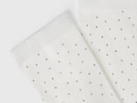 Носки со стразами для девочек, Белый