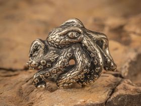 Бусина для темляка Осьминог, мельхиор