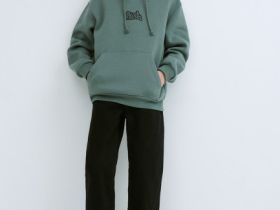 Худи с принтом для мальчиков, Голубой