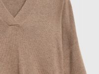 Джемпер поло из пряжи с ангорской шерстью, Коричневый