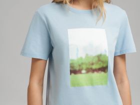 Футболка прямого кроя из джерси