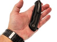Складной нож Petrified Fish Warrior, сталь K110, рукоять Carbon Black