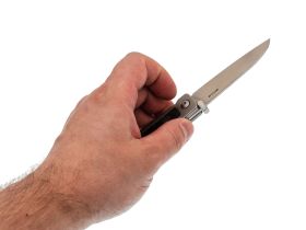 Складной нож Mr.Blade Style stonewashed сталь N690, рукоять Grey Titanium