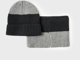 Комплект трикотажный для мальчиков: шапка, снуд