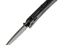 Складной нож Kansept Dako mirror DLC сталь S35VN, рукоять Ti/Purple Haze FatCarbon