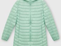 Стеганое утепленное пальто с капюшоном