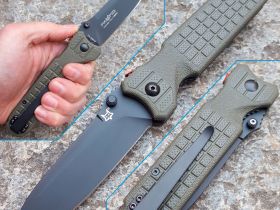 Складной нож Fox Predator 2F, сталь N690, рукоять Forprene, зеленый