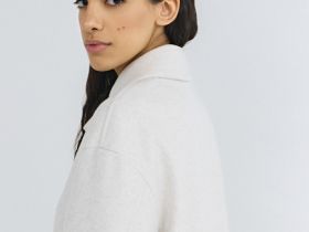 Куртка из пальтовой ткани, Бежевый