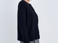 Кардиган приталенного силуэта с округлой горловиной