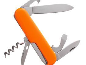 Нож перочинный Stinger 90 мм, 11 функций, оранжевый, в блистере