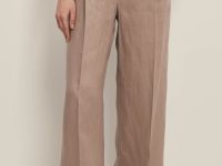 Брюки из конопляной ткани широкого кроя