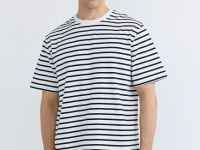 Футболка из хлопка в полоску, Синий
