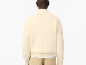 Мужской свитер Lacoste из овечьей шерсти на молнии