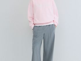 Свитшот с вышивкой, Розовый