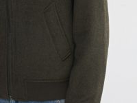 Бомбер из пальтовой ткани, Коричневый