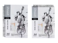 Альбом для графики Dmast A4 60л 160 г, спираль по короткой стороне твердая обложка