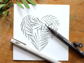 Линер UNI PIN brush 200 (S) кисть, светло-серый