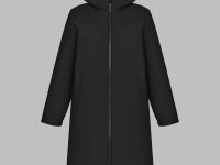 Утепленное пальто с капюшоном