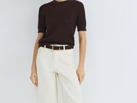 Джинсы Barrel с высокой посадкой, Бежевый