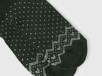 Тёплые носки с шерстью и узором, Зеленый