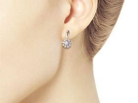 Серьги из желтого золота с бриллиантами э0301сг01159700